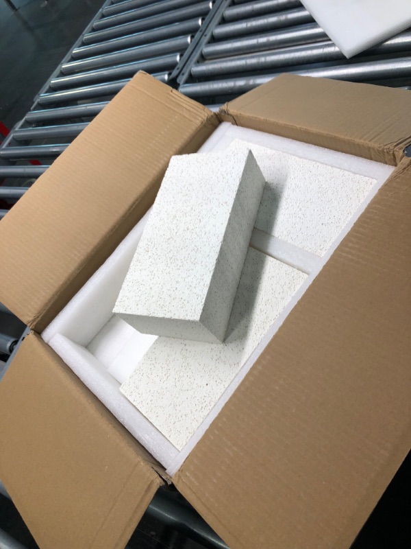 Photo 1 of JJ Home Goods Insulating Fire Brick (Pack of 6) - 2700°F Rated Fire Bricks for Wood Stove, Forge, Pizza Oven, Fireplace – 9 x 4.5 x 2.5 inch per Refractory FireBrick Block