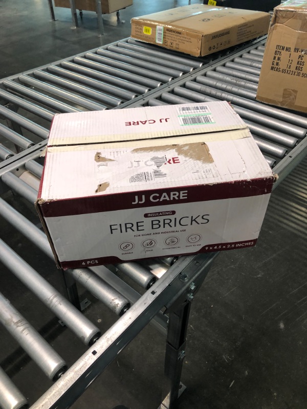 Photo 1 of JJ Home Goods Insulating Fire Brick (Pack of 6) - 2700°F Rated Fire Bricks for Wood Stove, Forge, Pizza Oven, Fireplace – 9 x 4.5 x 2.5 inch per Refractory FireBrick Block