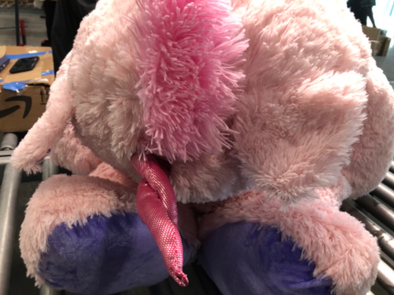 Photo 5 of MorisMos Giant Stuffed Unicorn 4 Foot, 51'' Giant Unicorn Stuffed Animal, 2-in-1 Big Stuffed Unicorn & Baby Unicorn Doll, Pink Unicorn Stuffed Animal for Girl Kid on Christmas Valentine's Day Birthday
