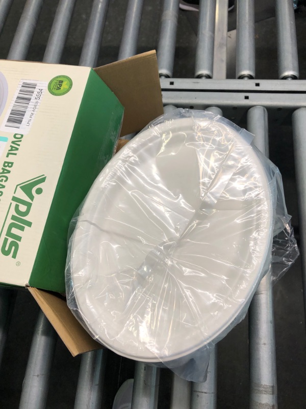 Photo 3 of Vplus 100% Compostable Oval Paper Plates 10 inch 125 Pack Super Strong Disposable Paper Plates Bagasse Natural Biodegradable Eco-Friendly Sugarcane Plates for BBQ, Party, Gathering, and Picnic