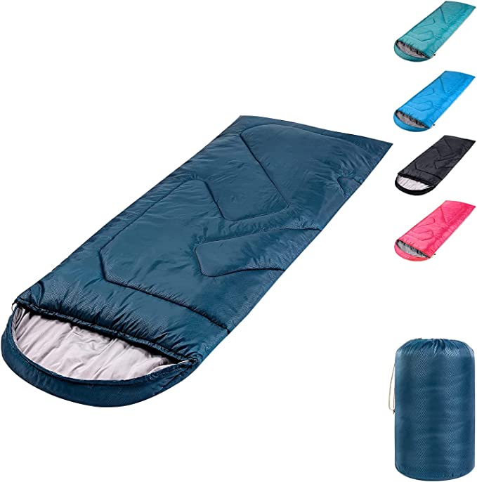 Photo 1 of Sleeping Bags for Adults, Extra-Wide Camping Sleeping Bag for Kids- Waterproof, Lightweight, Portable -3 Season Warm & Cool Weather- Ideal for Hiking Backpacking with Compression Sack