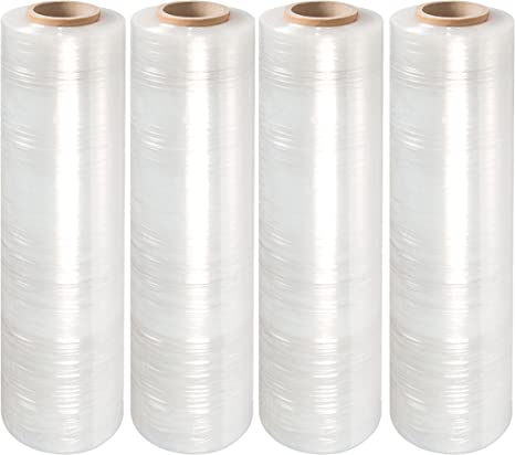 Photo 1 of  Stretch Wrap Film 70 Gauge, 17.7 Inch x 1500 Ft Per Roll, Clear (4 Rolls Per Case)