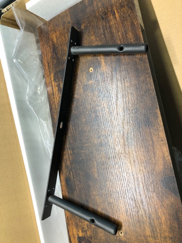 Photo 1 of Floating Shelves - Rustic Wooden Wall Shelves 1 - Wall Mounted Storage Shelf with Invisible Brackets - Extra Deeper & Thicker for Living Room, Bedroom, Kitchen, Farmhouse - 24" L x 9" D - Brown Brown 24 Inches, 1