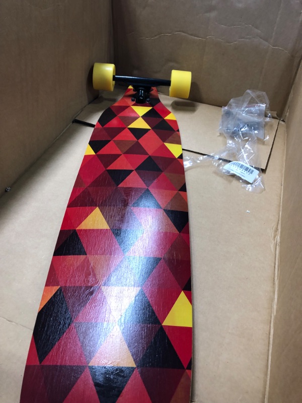 Photo 3 of Gonex Longboard Skateboard, 42 Inch Drop Through Long Board Complete 9 Ply Maple Cruiser Carver for Girls Boys Teens Adults Beginners