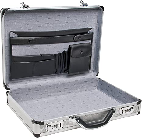 Photo 1 of RoadPro SPC-931R 17.5" x 4" x 13" Silver Aluminum Briefcase,Medium
