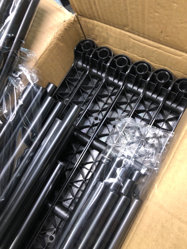 Photo 1 of SONGMICS Clothes Rack, Closet Racks for Hanging Clothes, Clothes Wardrobe with 3 Hanging Rods and Shelves, 16.9 x 54.3 x 71.7 Inches, Freestanding Closet Wardrobe Rack, Black URYG025B02