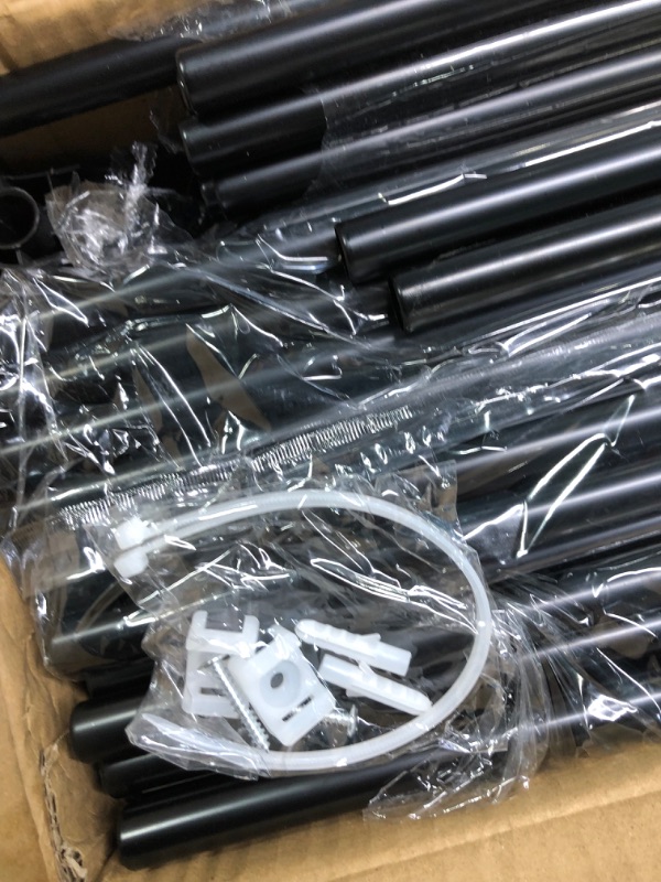 Photo 1 of SONGMICS Clothes Rack, Closet Racks for Hanging Clothes, Clothes Wardrobe with 3 Hanging Rods and Shelves, 16.9 x 54.3 x 71.7 Inches, Freestanding Closet Wardrobe Rack, Black URYG025B02