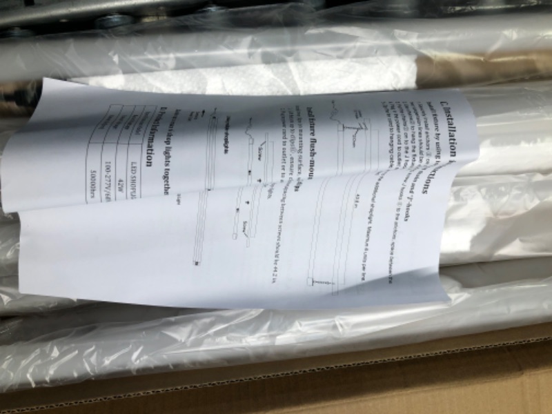 Photo 1 of Linkable LED Shop Light for Garage, 4400lm, 4FT 42W Utility Light Fixture, 5000K Daylight LED Workbench Light W/Plug [250W Equivalent]Hanging or Surface Mount, Black - 4 Pack ETL Black 4FT