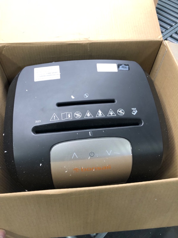 Photo 1 of Bonsaii 14 Sheet Crosscut Paper Shredder, 120 Mins P-4 Level Ultra Quiet Home Office Heavy Duty Shredder, 6 Gallons Large Pullout Bin & 4 Wheels Home Use Shredder for Document/Mails/CDs/Credit Cards 3S23 14 Sheet-120Mins