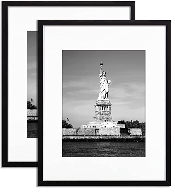Photo 1 of ENJOYBASICS 16x20 Picture Frame, Display Poster 11x14 with Mat or 16 x 20 Without Mat, Wall Gallery Photo Frames, Black, 1 Pack