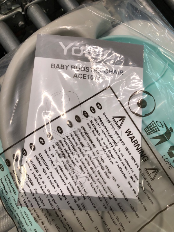 Photo 1 of YOLEO Baby High Chair Booster Seat for Dining Table Height Adjustable Toddlers Chair Portable Foldable Highchair with PU Cushion & Tray Removable(Green) With Cushion Green