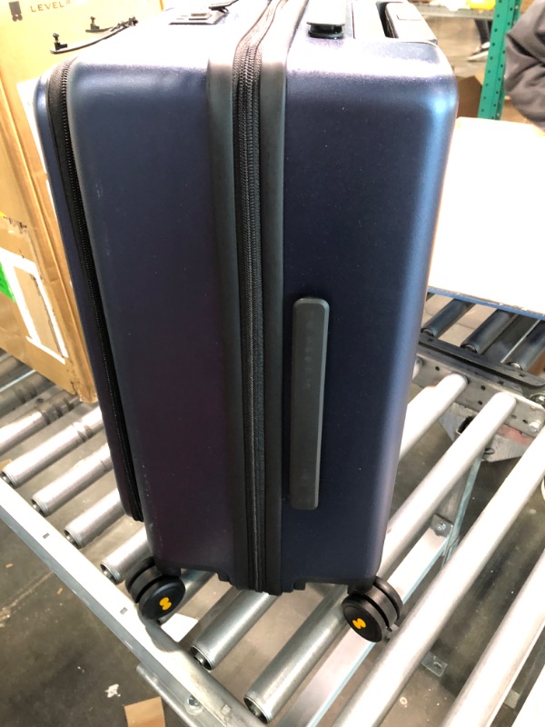 Photo 1 of LEVEL8 Carry On Suitcases 20in Hardside Spinner Luggage with Front Pocket Lock Cover (Blue