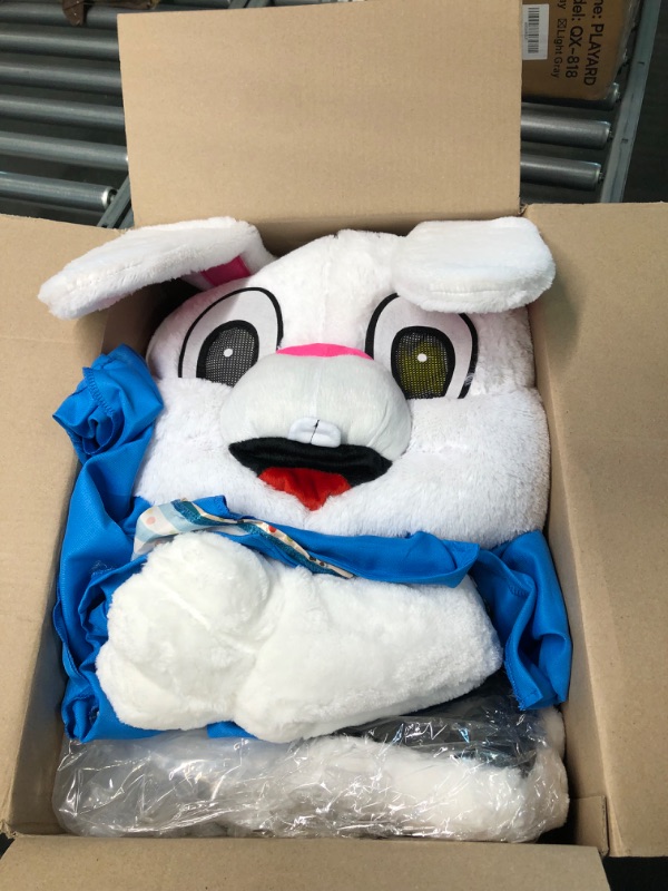 Photo 2 of SOMSOC 6 Pack Easter Rabbit Costume Bunny Costume Set Mascot Costume One Piece Suit Waistcoat Bow Tie Shoes Party Favors XX-Large