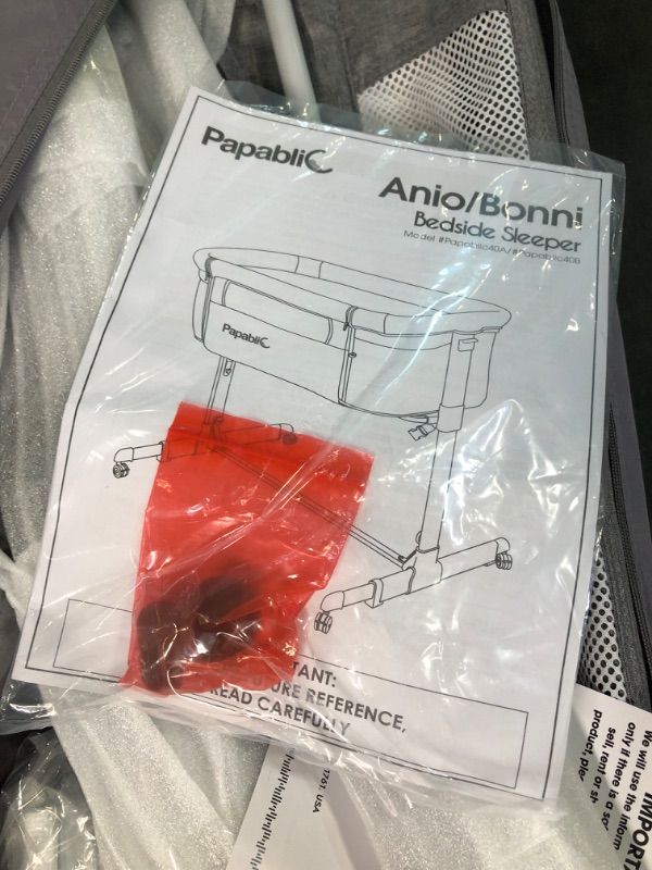 Photo 1 of Papablic 2-in-1 Bonni Baby Bassinet & Bedside Sleeper, Grey