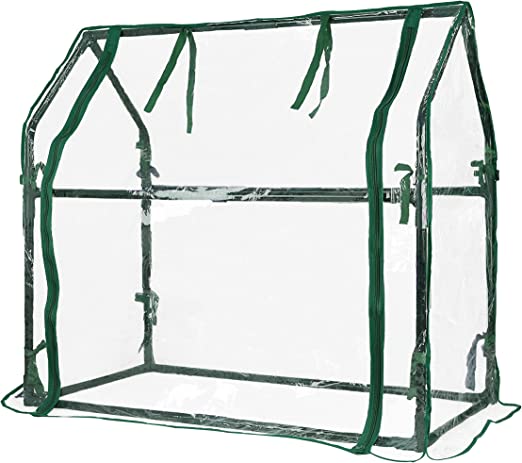 Photo 1 of Gardzen Mini Greenhouse Heavy Duty Portable Green House, Clear Tent Indoor or Outdoor for Plants 36.2”(L) x18.9”(W) x33.3”(H)