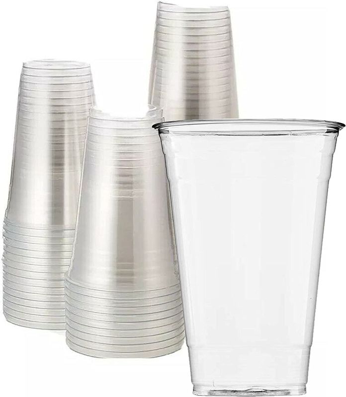 Photo 1 of 24Oz clear heavyweight plastic cups 600 Case