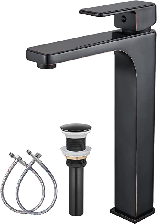 Photo 1 of Bathroom Faucet Matte Black Modern Waterfall Bathroom Sink Faucet with Single Handle