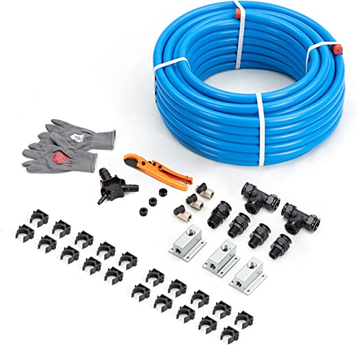 Photo 1 of Compressed Air Piping System Pressured Leak-Proof Easy to Install 3/4" x 100 feet HDPE Aluminum Air Compressor Install kit Shop Air Hose System 200PSI ASTM F1282