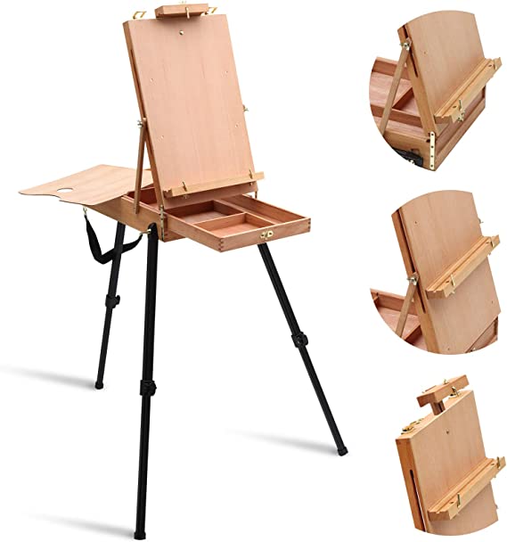 Photo 1 of artworth french easel with side tray light walnut color