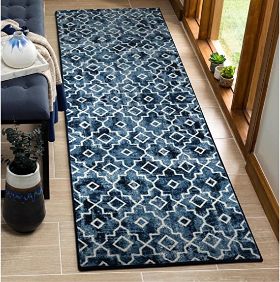 Photo 1 of Carpet Runner Modern Geometric Trellis Accent Mat for Bathroom Bedroom 59x36"