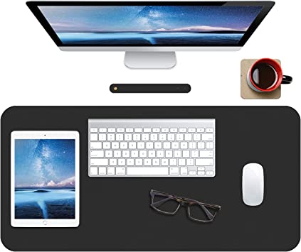 Photo 1 of K KNODEL Desk Mat, Mouse Pad, Desk Pad, Waterproof Desk Mat for Desktop, Leather Desk Pad for Keyboard and Mouse, Desk Pad Protector for Office and Home (Black, 47.2" x 23.6")
