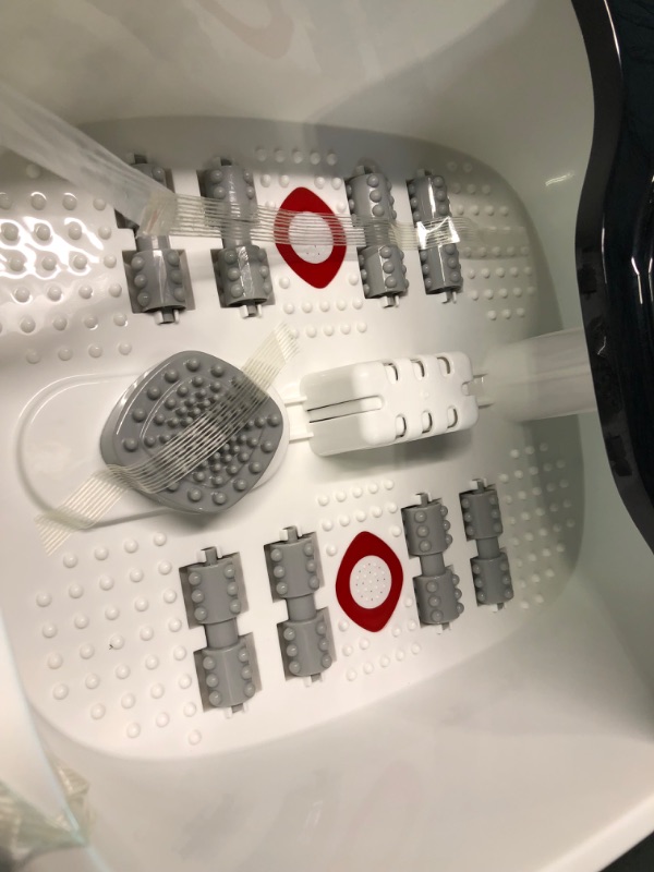Photo 1 of Foot Spa Bath Massager with Heat, Epsom Salt,Bubbles, Vibration and Red Light,8 Massage Roller Pedicure Foot Spa Tub for Stress Relief,Foot Soaker with Acupressure Massage Points&Temperature Control