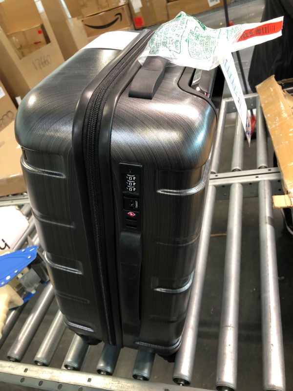 Photo 4 of Coolife Luggage Expandable(only 28") Suitcase PC+ABS Spinner Built-In TSA lock 20in 24in 28in Carry on Charcoal. S(20in_carry on)