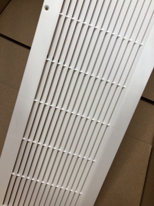Photo 2 of Decor Grates PL630-WH Louvered Plastic Cold Air Return, 6-Inch by 30-Inch, White