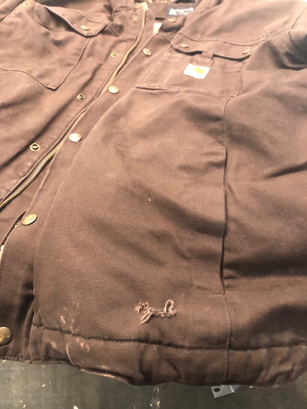 Photo 7 of Carhartt Men's Bartlett Jacket (Regular and Big & Tall Sizes) X-Large Dark Brown