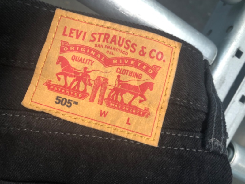 Photo 3 of Levi's Men's 505 Regular Fit Jeans (Also Available in Big & Tall) Big & Tall 58W x 30L Black