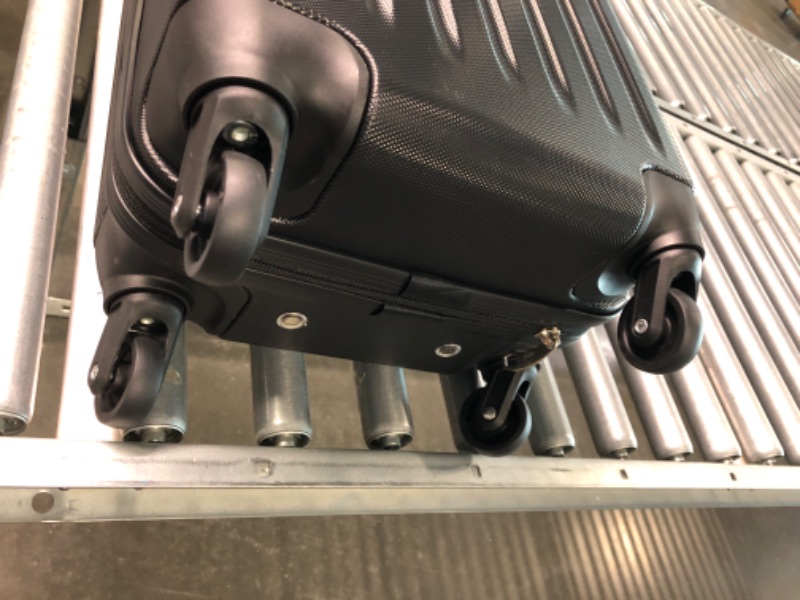 Photo 1 of Kono Carry on Luggage 19inch Suitcase Airline Approved Lightweight ABS Material Carry on Suitcase Spinner Wheels 360° Rotation for Women Travel Suitcase Black 19'' Black