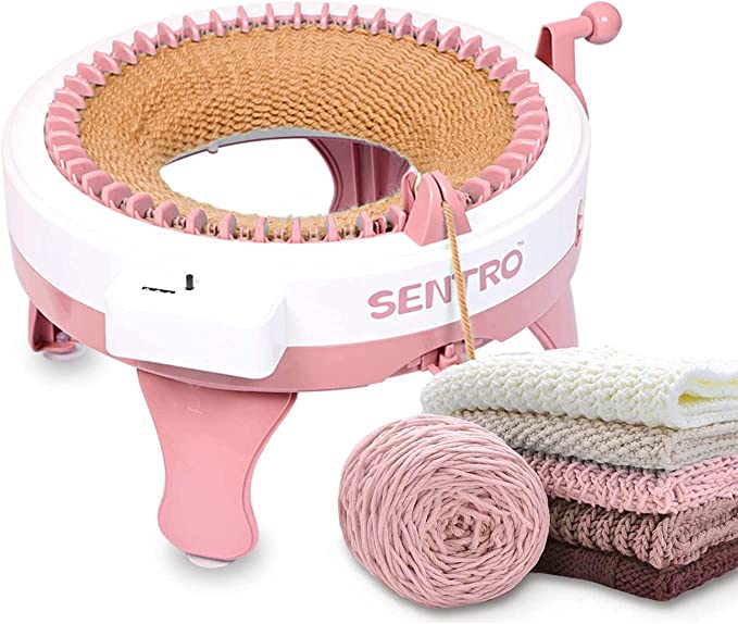 Photo 1 of Knitting Machine, 48 Needles Knitting Loom Machine with Row Counter, Smart Weaving Loom Knitting Round Loom, Knitting Board Rotating Double Knit Loom Machine Kit for Kids/Adults