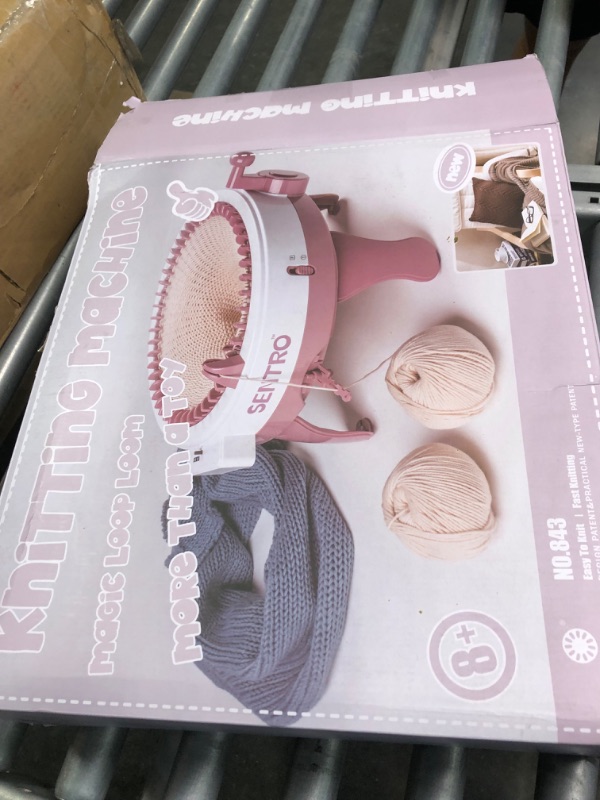 Photo 1 of Knitting Machine, 48 Needles Knitting Loom Machine with Row Counter, Smart Weaving Loom Knitting Round Loom, Knitting Board Rotating Double Knit Loom Machine Kit for Kids/Adults