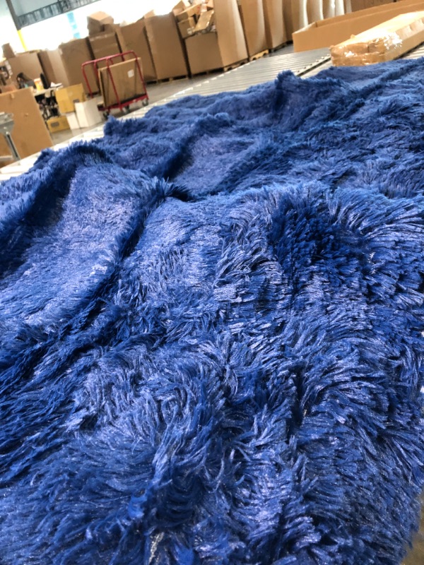 Photo 4 of Carpet Rug 62x47" Dark blue 