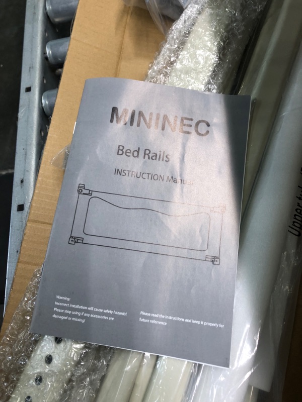 Photo 1 of MININEC Bed Rail for Toddlers Baby, Long Toddler Bedrail Guard for Kids Children, Strong Babies Bed Rail for Twin, Full Size, Queen & King Mattress with Reinforced Anchor Safety White 47.2 * 27.5 in