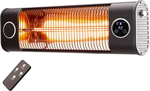 Photo 1 of Uthfy Outdoor Patio Heater,Wall Mounted Heater for Garage Backyard,Infrared Heater for Indoor Use,1500W Electric Heater with Remote Control 9Hours Timer Overheating Protection