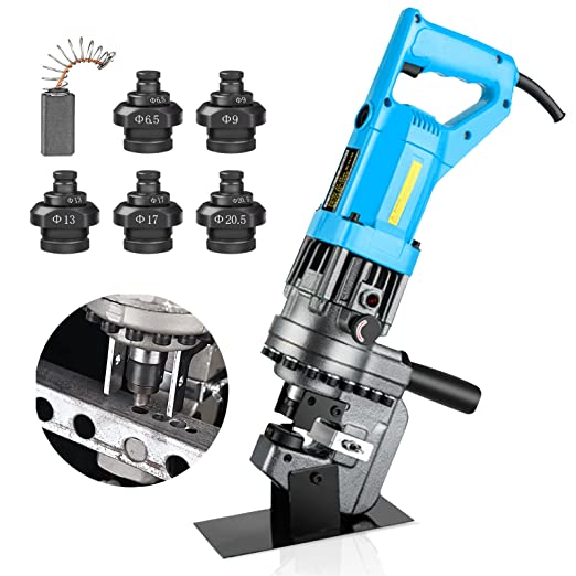 Photo 1 of Bonvoisin Electric Hydraulic Hole Puncher ?1/4"-4/5" 1200W Punching Machine 110V Metal Hole Punch with Carbon Brush 5 Dies for Iron Copper Aluminum Plate Angle Steel