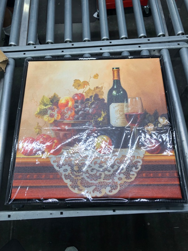 Photo 1 of Art Decort Square 20x20 inch Canvas Harvest Fruit Wine Sunflowers 