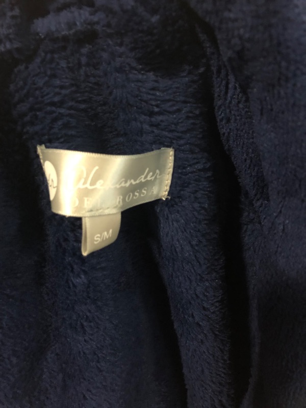 Photo 2 of Alexander Del Rossa Women's Warm Fleece Winter Robe, Long Soft Plush Bathrobe Small-Medium Navy Blue