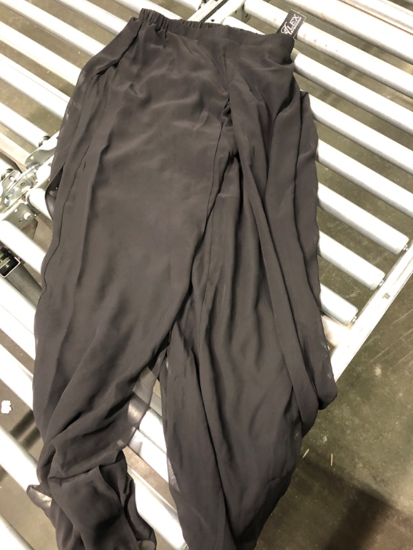 Photo 2 of Alex Evenings Women's Wide Leg Dress Pant (Regular and Petite) Small Black Chiffon Carwash