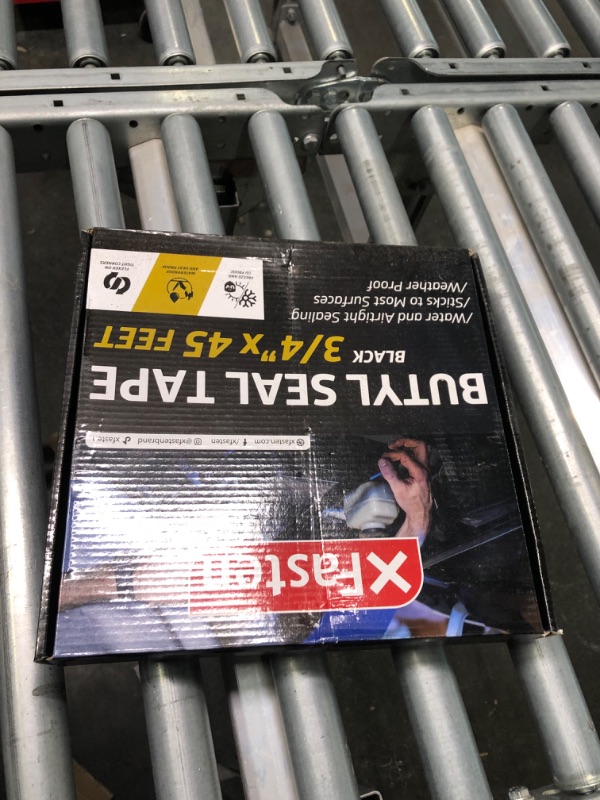Photo 1 of Butyl Tape RV Black, 3/4 in x 45 Ft, 1/8 in Thick EDPM Butyl Rubber Sealant Tape - Roof Patching, Boat Sealing, Leak Proof Butyl Putty Tape - XFasten