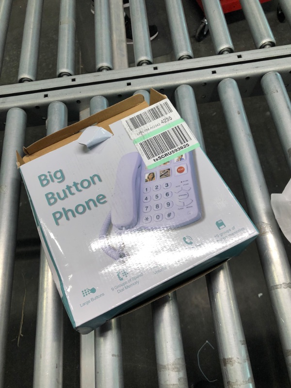 Photo 2 of Big Button Phone for Seniors, 9 Pictured Big Buttons,Extra Loud Ringer,Wired Simple Basic Landline Telephone for Visually Impaired Old People with Large Easy Buttons, Emergency House Phones