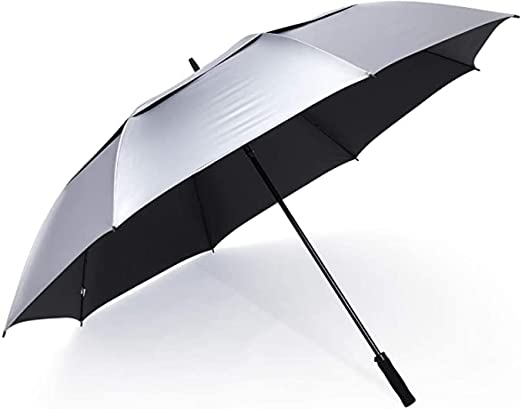 Photo 1 of Baraida Golf Umbrella Large 62/68/72 Inch, Extra Large Oversize Double Canopy Vented Windproof Waterproof Umbrella, Automatic Open Golf Umbrella for Men and Women and Family.(68 inch, Silver/Black)