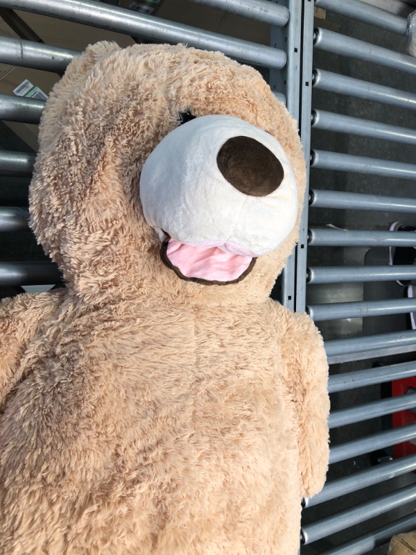Photo 3 of DOLDOA Big Teddy Bear Stuffed Animals with Footprints Plush Toy for Girlfriend 51 inch (Brown)