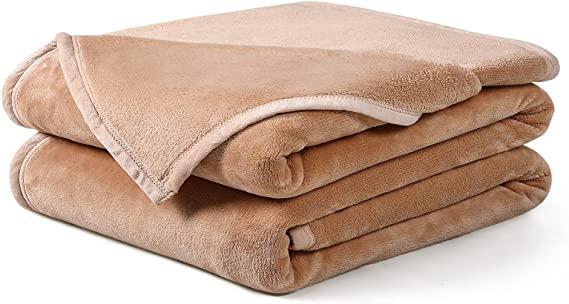 Photo 1 of EASELAND Soft King Size Blanket All Season Warm Fuzzy Microplush Lightweight Thermal Fleece Blankets for Couch Bed Sofa,90x108 Inches,Camel