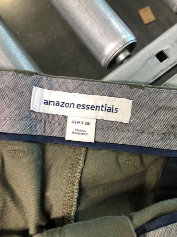 Photo 2 of Amazon Essentials Men's Athletic-Fit Casual Stretch Chino Pant (Available in Big & Tall) 42W x 28L Olive