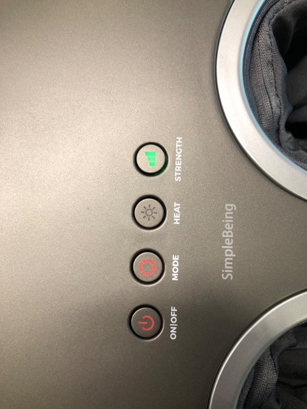 Photo 1 of Simple Being Electric Foot Massager Ottoman with Heat, Shiatsu Massage with Storage Cover, Air Pressure, Vibration, Fits feet up to Men Size 12 (Black)
