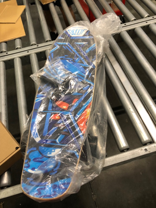 Photo 1 of WOOKRAYS Electric Skateboard with Wireless Remote Control, 350W, Max 12.4 MPH, 7 Layers Maple E-Skateboard, 3 Speed Adjustment for Adult, Teens, and Kids Blue