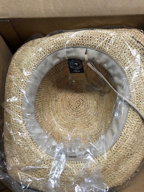 Photo 4 of Wallaroo Hat Company Women’s Catalina Sun Hat – Modern Handwoven, Twisted Natural Raffia, Wide Brim, Designed in Australia