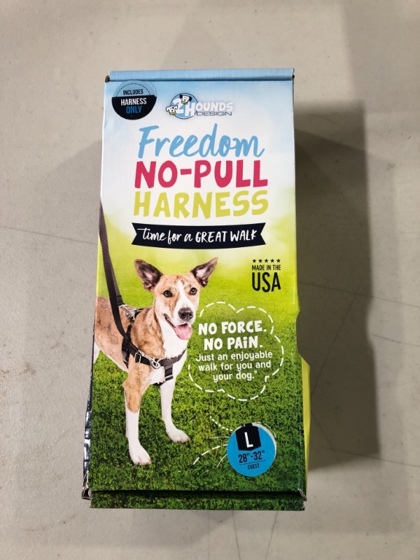 Photo 2 of 2 Hounds Design Freedom No Pull Dog Harness | Adjustable Gentle Comfortable Control for Easy Dog Walking | for Small Medium and Large Dogs | Made in USA | Leash Not Included | 1" LG Teal LG (Chest 28" - 32") Teal